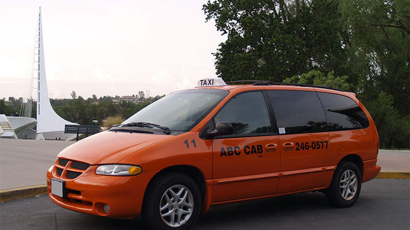 Taxi Cab near the Sundial Bridge