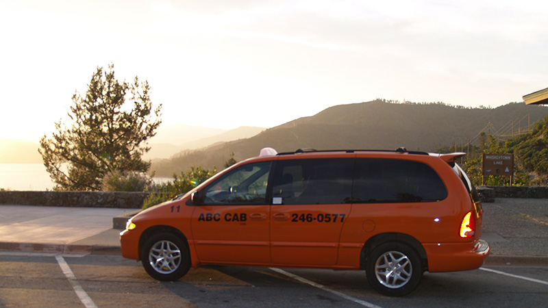 Taxi Cab with a Scenic View